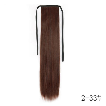 LISI GIRL Long Straight Ponytail Wrap Around Clip in Hair Extension Nitoo Store
