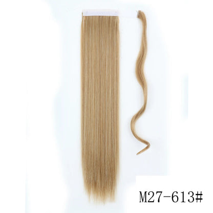 LISI GIRL Long Straight Ponytail Wrap Around Clip in Hair Extension Nitoo Store