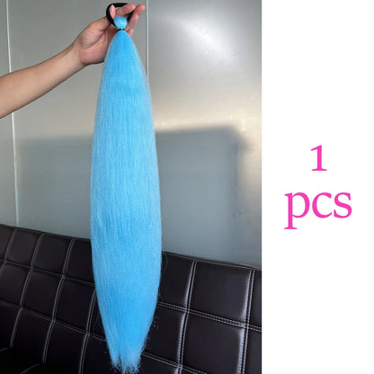 Synthetic Colorful Ponytail Extensions,2 Pcs Nitoo Store