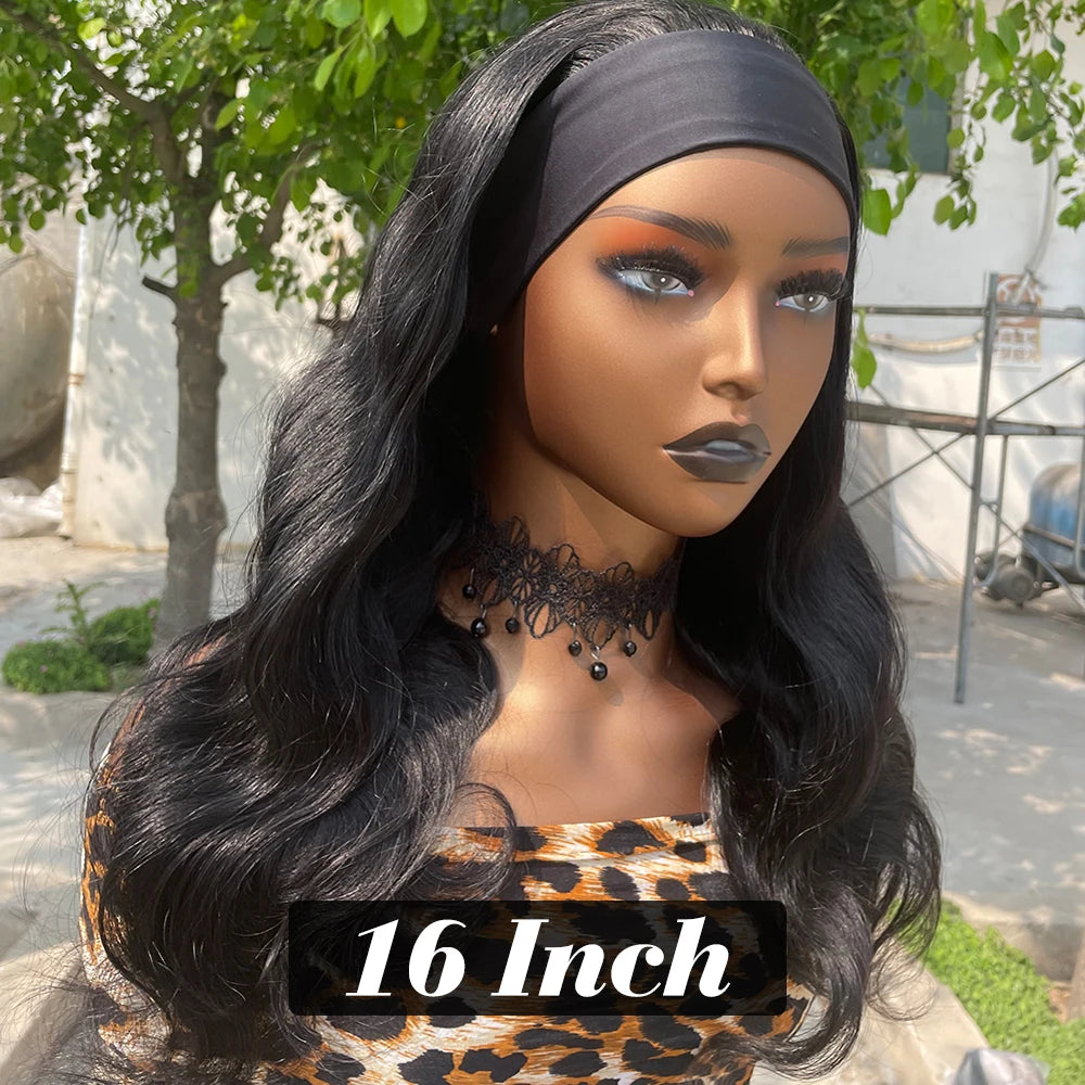 Headband Wig Human Hair Body Wave Wig 180% Density Nitoostore