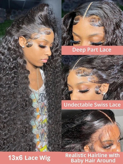 Deep Wave 13x6 Hd Curly Lace Front Human Hair Wigs Nitoostore