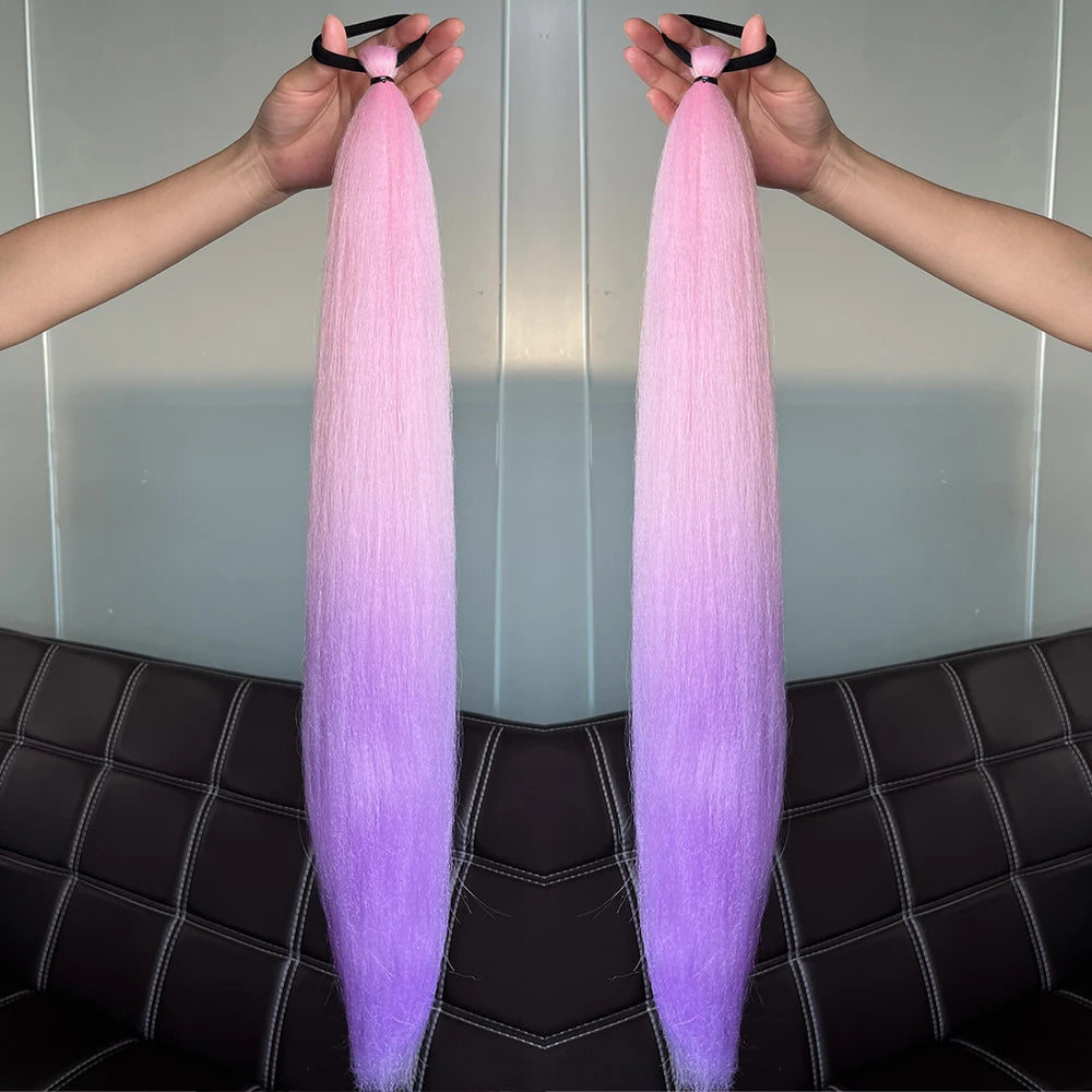 Synthetic Colorful Ponytail Extensions,2 Pcs Nitoo Store