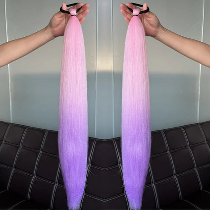 Synthetic Colorful Ponytail Extensions,2 Pcs Nitoo Store