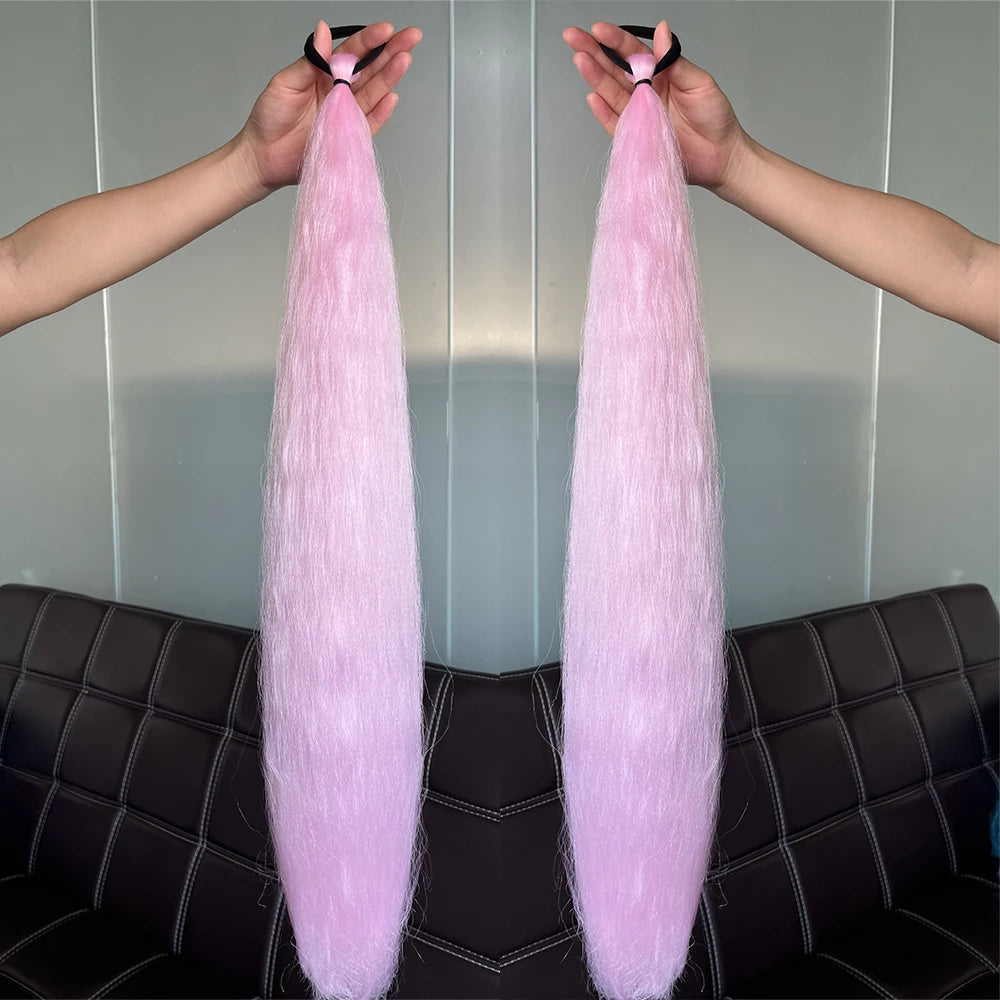 Synthetic Colorful Ponytail Extensions,2 Pcs Nitoo Store