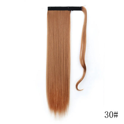 LISI GIRL Long Straight Ponytail Wrap Around Clip in Hair Extension Nitoo Store