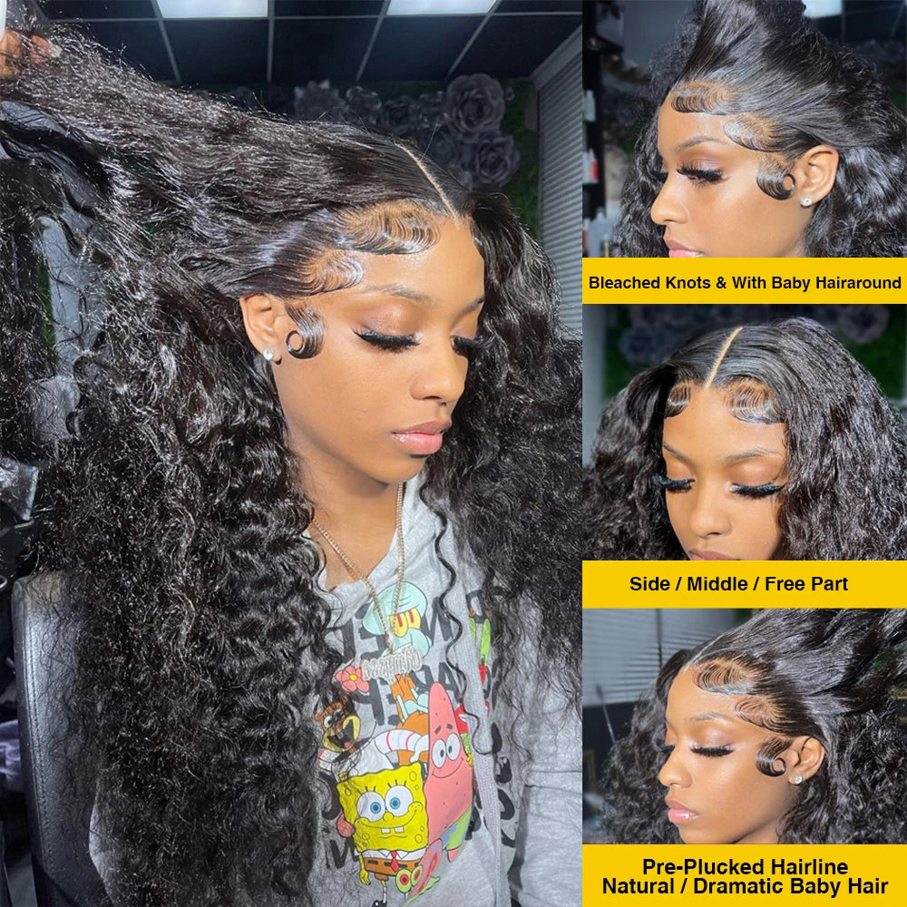 Deep Wave Frontal Wig 13x4/13x6 Curly Lace Front Human Hair Nitoostore
