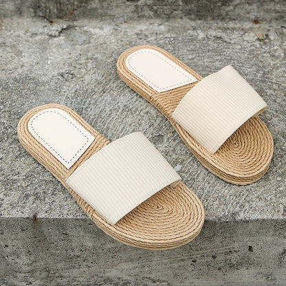Women's fashion trend non-slip wear comfortable soft soled flat sandals flip-flops Nitoostore