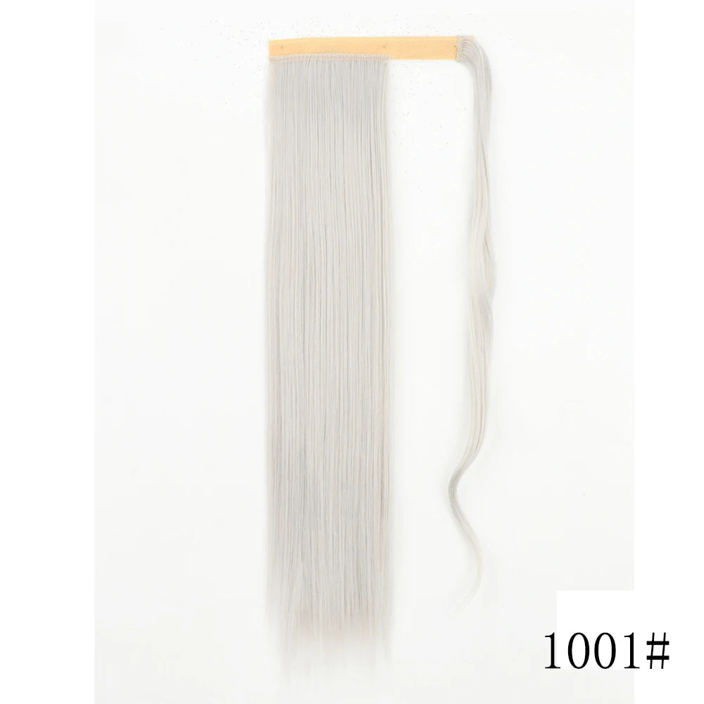 LISI GIRL Long Straight Ponytail Wrap Around Clip in Hair Extension Nitoo Store
