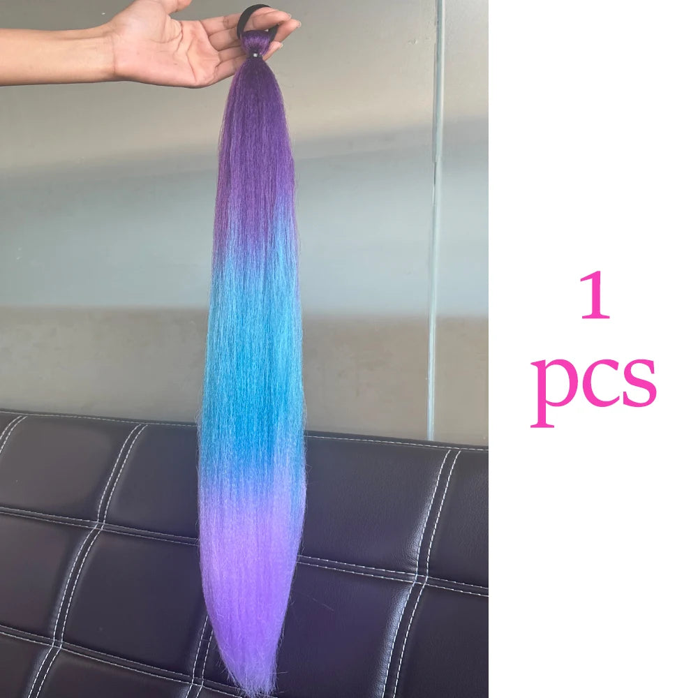 Synthetic Colorful Ponytail Extensions,2 Pcs Nitoo Store