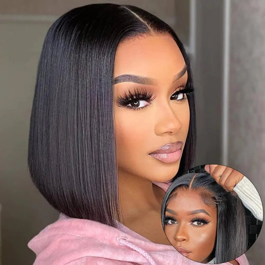 Human Hair Bob Straight Pre Cut Lace Front Nitoostore
