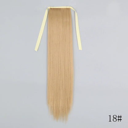 LISI GIRL Long Straight Ponytail Wrap Around Clip in Hair Extension Nitoo Store