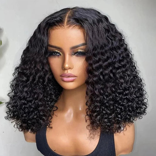 Wave 13x4 Bob Wigs Curly 7x5 Glueless Wig Human Hair Ready Nitoostore