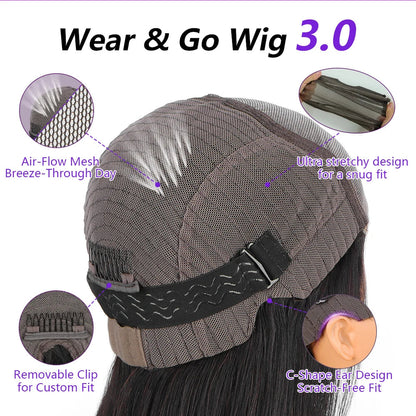 1B/99J Burgundy Highlight 30” Body Wave Wig – Glueless 5x5 Lace, Wear & Go, 100% Brazilian Human Hair Nitoostore