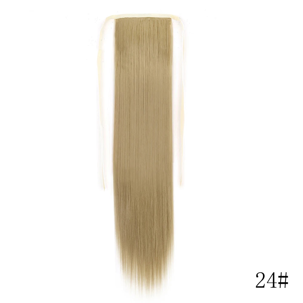 LISI GIRL Long Straight Ponytail Wrap Around Clip in Hair Extension Nitoo Store