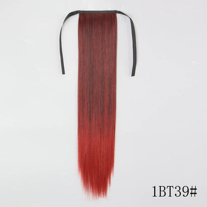 LISI GIRL Long Straight Ponytail Wrap Around Clip in Hair Extension Nitoo Store