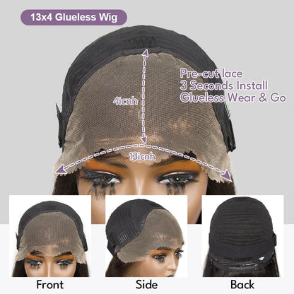 Wave 13x4 Bob Wigs Curly 7x5 Glueless Wig Human Hair Ready Nitoostore