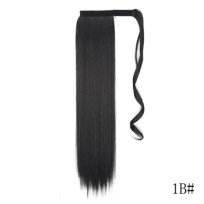 LISI GIRL Long Straight Ponytail Wrap Around Clip in Hair Extension Nitoo Store