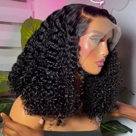 13x4 13x6 Water Wave Bob Lace Wig For Women Curly 7x5 Glueless Human Hair  Cut 250% Nitoostore