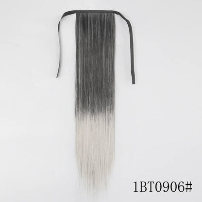 LISI GIRL Long Straight Ponytail Wrap Around Clip in Hair Extension Nitoo Store