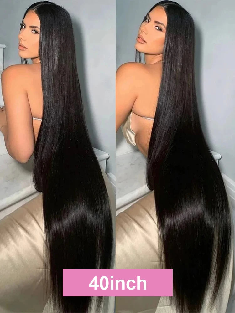 300% High Density Straight Human Hair Wigs 13x6 13x4 HD Lace Front Wig Brazilian 40 46 Inch 360 Full Lace Frontal Human Hair Wig Nitoo Store
