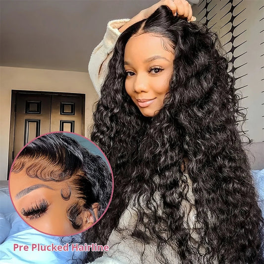 Lace Frontal Curly Glueless Wigs Human Hair Brazilian 30 32 Inch 4x4 Nitoostore