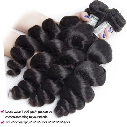 Extensions Natural Black3pcs Body Wave / Water Wave / Deep Wave / Loose Wave / Straight 100% Virgin Human Hair Bundles Nitoostore