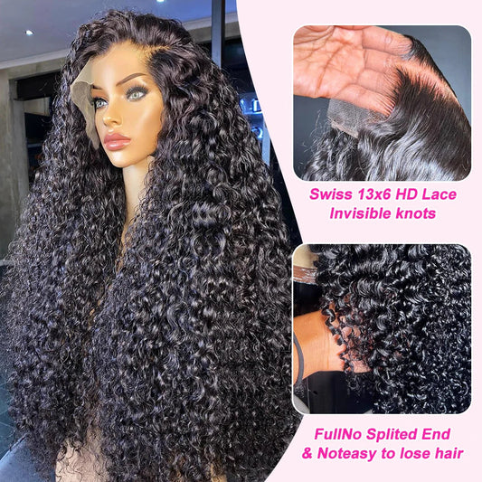 30-40 Inch HD Lace Deep Wave Wig – 100% Brazilian Human Hair for Natural Curly Glam Nitoostore