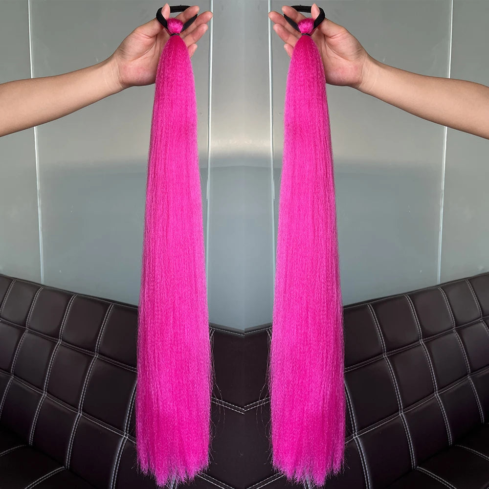 Synthetic Colorful Ponytail Extensions,2 Pcs Nitoo Store