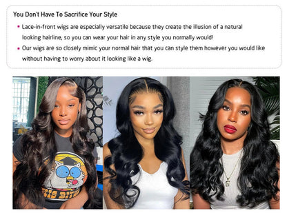 HD Transparent 13x4 13x6 Body Wave Lace Front 360  Wig Human Hair For Women 5x5 Wig 200 Density Nitoostore