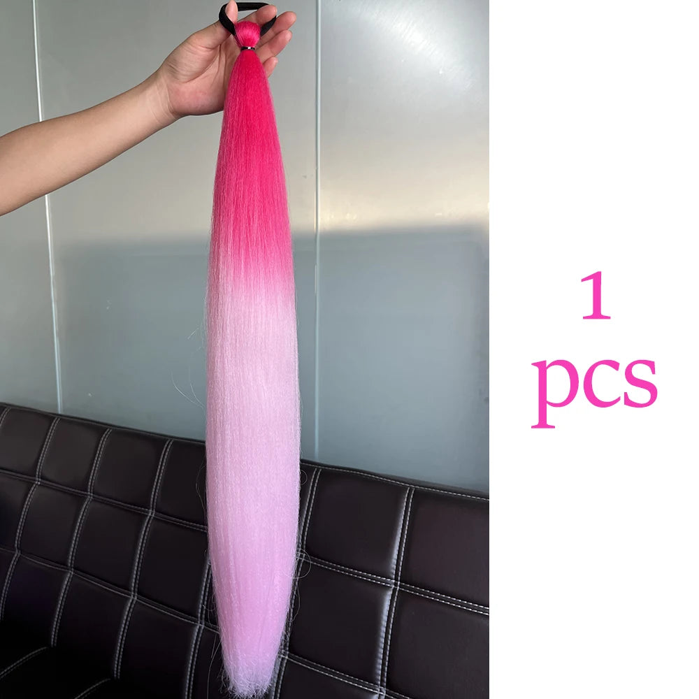Synthetic Colorful Ponytail Extensions,2 Pcs Nitoo Store