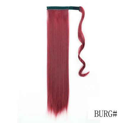 LISI GIRL Long Straight Ponytail Wrap Around Clip in Hair Extension Nitoo Store