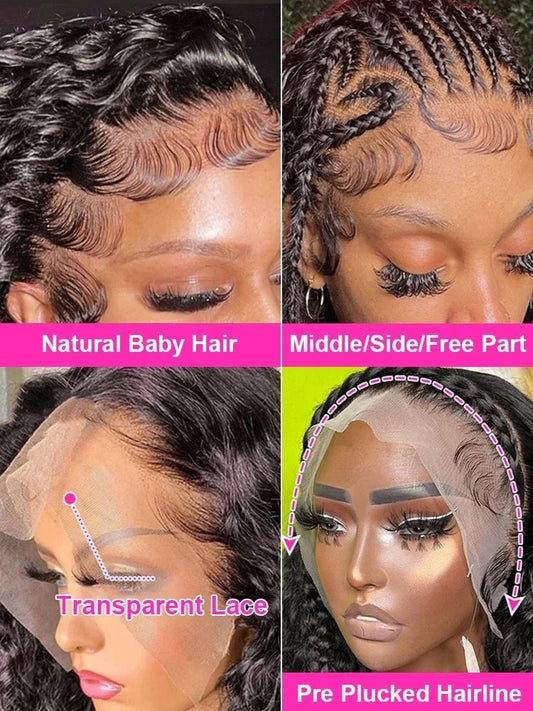 Deep Wave 13x6 Hd Curly Lace Front Human Hair Wigs Nitoostore
