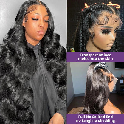 Body Wave 13x4 13x6 360 Hd Transparent Lace Front Wigs Human Hair Nitoostore