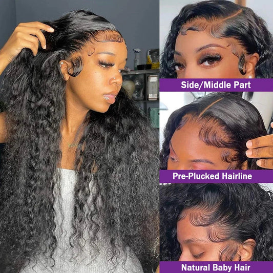 Human Hair 13X4 Deep Wave Frontal Wig 13X6 Curly Hd Lace Front Wigs Brazilian Nitoostore