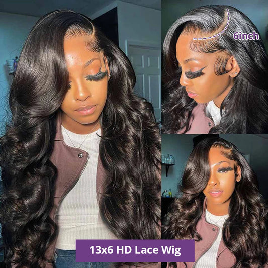 Body Wave 13x4 13x6 360 Hd Transparent Lace Front Wigs Human Hair Nitoostore