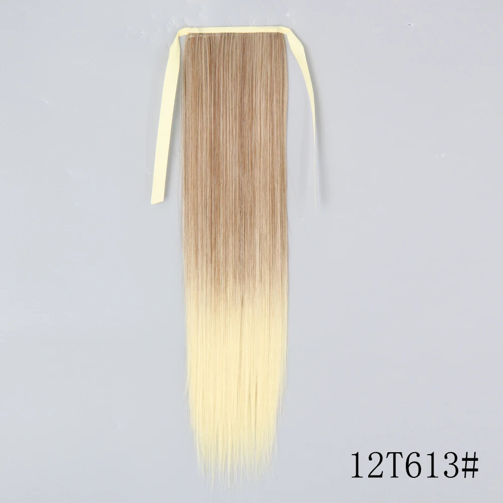 LISI GIRL Long Straight Ponytail Wrap Around Clip in Hair Extension Nitoo Store