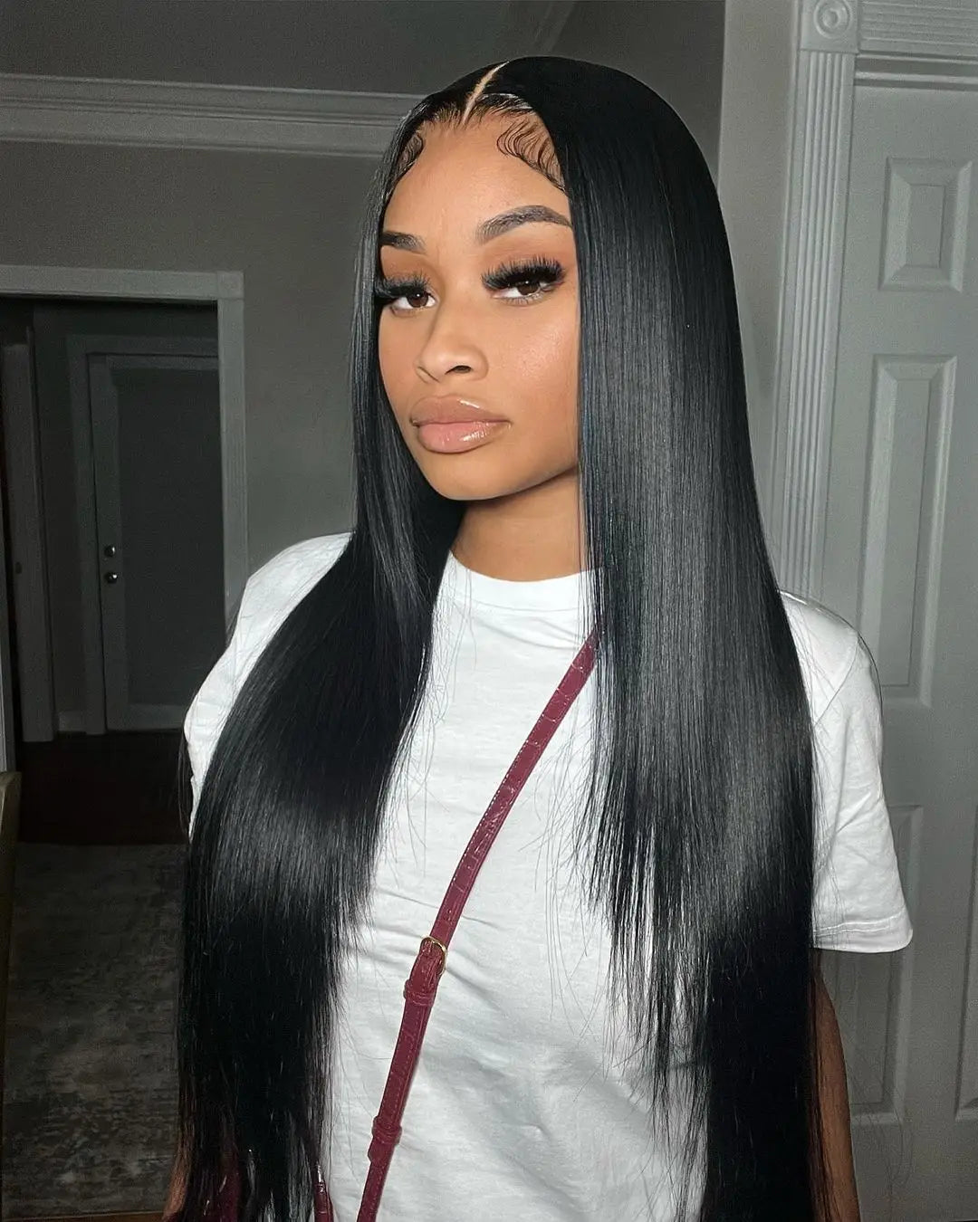 300% High Density Straight Human Hair Wigs 13x6 13x4 HD Lace Front Wig Brazilian 40 46 Inch 360 Full Lace Frontal Human Hair Wig Nitoo Store