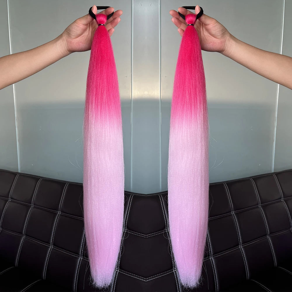 Synthetic Colorful Ponytail Extensions,2 Pcs Nitoo Store