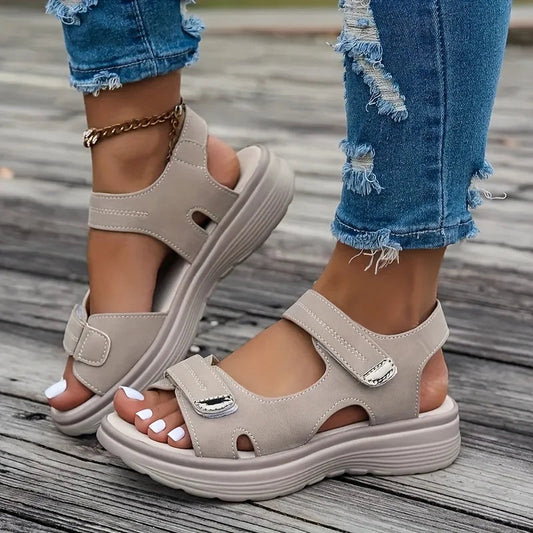 Summer Wedge Sandals for Women 2025 New Fashion Non Slip Beach Shoes Woman Lightweight Casual Platform Plus Size Sandals Women Nitoostore