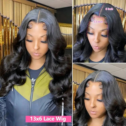 HD Transparent 13x4 13x6 Body Wave Lace Front 360  Wig Human Hair For Women 5x5 Wig 200 Density Nitoostore