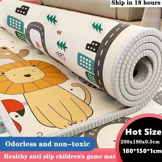 200x180cm/180x150cm Baby Crawling Play Mats Non-toxic High-quality EPE Baby Activity Gym Carpet Baby Game Children's Safety Rug Nitoostore