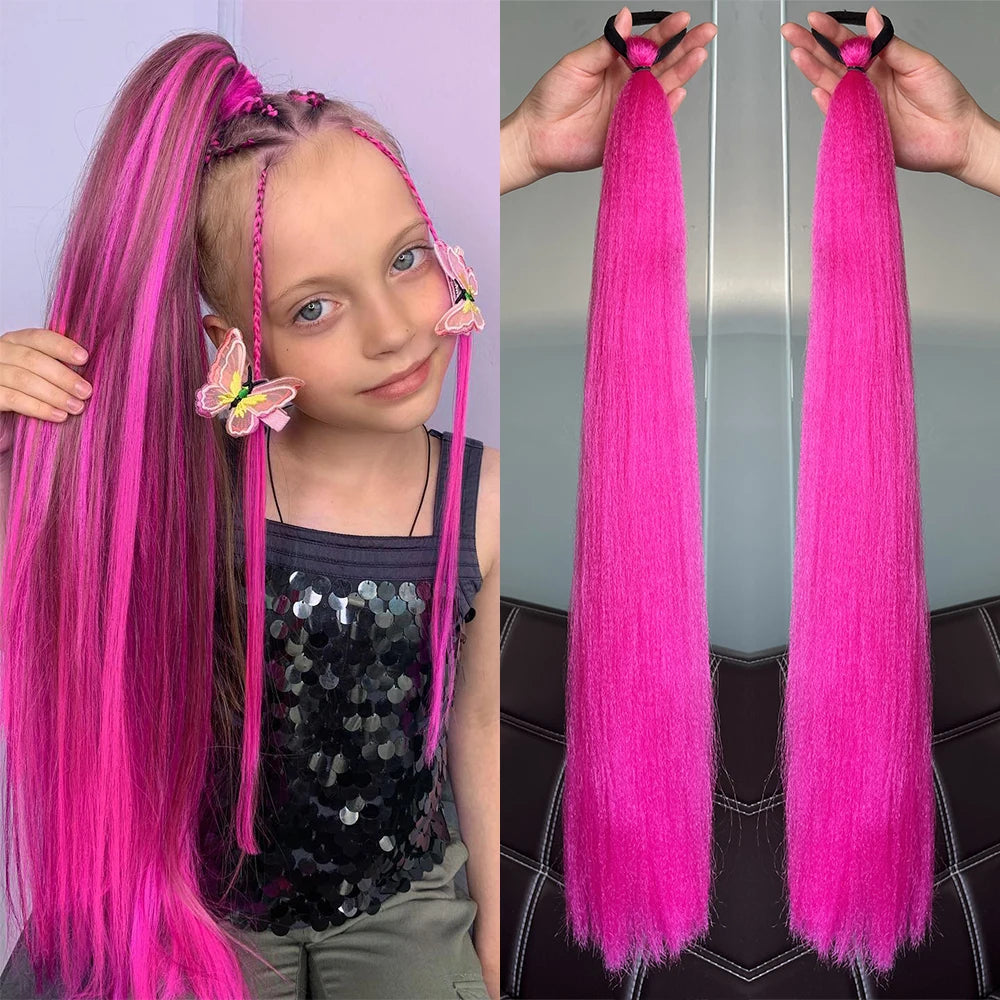 Synthetic Colorful Ponytail Extensions,2 Pcs Nitoo Store
