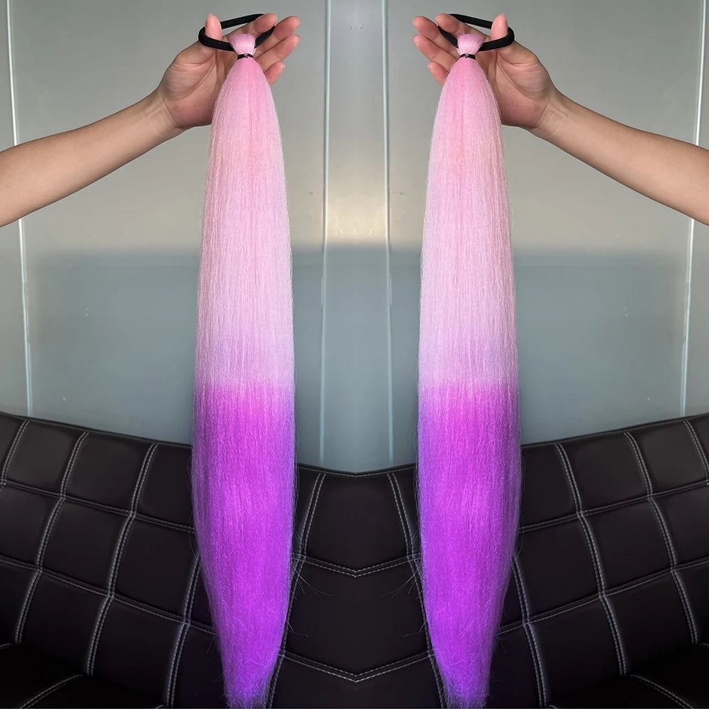 Synthetic Colorful Ponytail Extensions,2 Pcs Nitoo Store