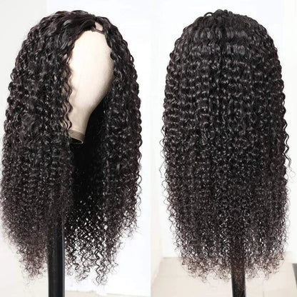 Curly U V Part Wig Human Hair  for Women 180% Density Nitoostore