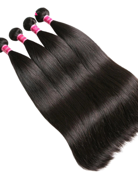 Hair Bundles Straight Human Hair Weave Bundles Remy Hair Extension Natural Black 1/3/4 Pcs 8-30 Inches Nitoostore