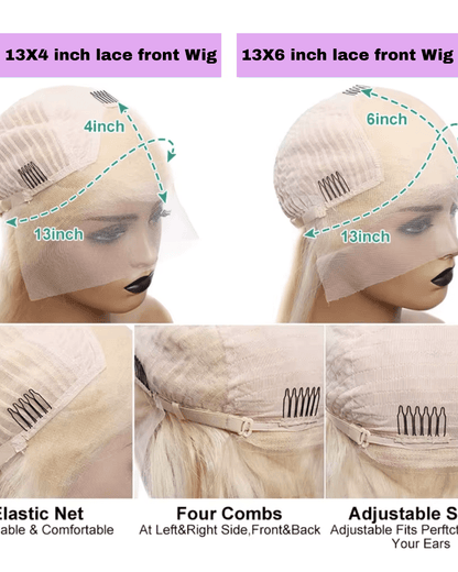 Blonde 613 HD Lace Frontal Wig 13x6 Curly Wave - Nitoo Store
