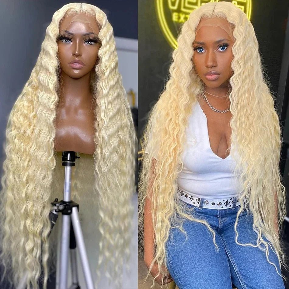 Blonde 613 HD Lace Frontal Wig 13x6 Curly Wave - Nitoo Store