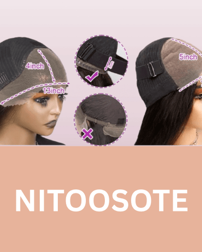 Body Wave Short Bob 13x6 Transparent Lace Front - Nitoo Store