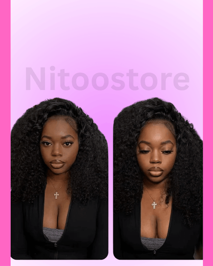 Curly Hair Bundles,Virgin Raw Human Hair Extensions - Nitoo Store