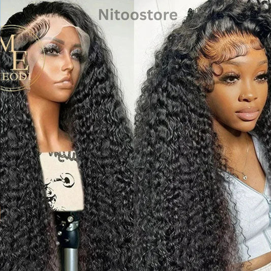 Deep Wave 13x6 HD Lace Front Wig 100% Human Hair, Natural Curly Perfection Nitoostore